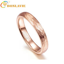 BONLAVIE gold rings 4MM wide wedding band men's jewelry Engagement Rings tungsten rings Dropshipping T069R AAA Quality 2024 - buy cheap