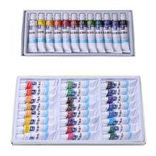 12ml 12/24 cores tubos de tinta profissionais para desenho pintura conjunto de pigmentos de aquarela suprimentos de arte 2024 - compre barato