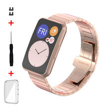 Correa para Huawei Watch Fit Band, pulsera de Metal de acero inoxidable para Huawei Fit, correa de reloj inteligente, accesorios 2024 - compra barato