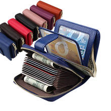 Mulheres carteiras de metal zíper pequena carteira titular do cartão de crédito curto couro genuíno bolsa de moedas bolsas de luxo do sexo feminino 2024 - compre barato