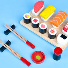Conjunto de brinquedos para fatiar sushi, brinquedo de plástico colorido reutilizável para micro-cortar sushi, de várias vezes, brinquedo para cozinha, para crianças 2024 - compre barato