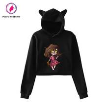 Creepypasta Style Cotton Kawaii Hoodies Women's Fashion Pullover Short Shirt 2019 Girl Street Cat Ears Sweatshirt 2024 - buy cheap