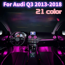 21 Colors For Audi Q3 MQB Platform 2013-2018 Front Vent Dashboard Middle Console Atmosphere Advanced Ambient Light 2024 - buy cheap