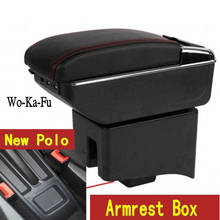 For Volkswagen Polo Armrest Box Polo V Center console Arm Rest center console modification accessories double raised with USB 2024 - buy cheap