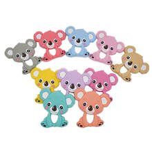 Chenkai 50PCS Silicone Koala Teether Beads Chewable Baby Pacifier For Infant Teething Nursing Pendant Chain Accessories BPA Free 2024 - buy cheap