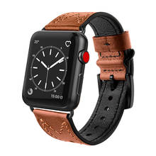 Genuine Leather strap for apple watch band 44mm 40mm 42mm 38mm M line bracelet  iwatch series SE/6/5/4/3/2 watchband Accessories 2024 - buy cheap