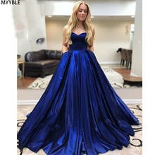 Myyble-vestido de baile de cetim, sem mangas, elegante, traje de baile, corpete, costas nuas, desfile, festa, vestido de noite, longo 2024 - compre barato