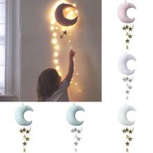 Fondo de pared colgante para habitación de niños, colgante de pared de Luna y estrellas para habitación de bebé, decoración de relleno, juguetes colgantes para habitación de niños 2024 - compra barato