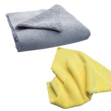 Toalha de microfibra premium 40x40cm 380gsm, toalha para lavagem de carro com detalhamento de ultra macio sem bordas, toalha cinza/amarela para limpeza do carro 2024 - compre barato