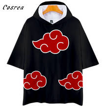 Camiseta de Cosplay de Anime para hombre, camiseta con capucha de Uzumaki Uchiha de Sasuke, camisetas de manga corta, ropa 2024 - compra barato