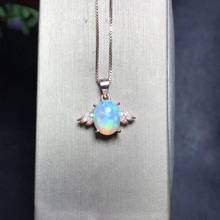 Angel necklace. Colorful natural fire color Opal, fairy tale Necklace 925 Sterling Silver Lady 2024 - buy cheap