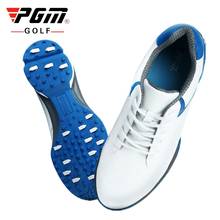 Pgm-zapatos de Golf para hombre, zapatillas de cuero resistentes al agua, zapatos de clavos fijos, transpirables, antideslizantes, de talla grande, AA10092, 2020 2024 - compra barato