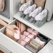 Caja de almacenamiento transparente para ropa interior, calcetines, bragas, armario tipo cajón, almacenamiento de clasificación, caja de sujetador 2024 - compra barato
