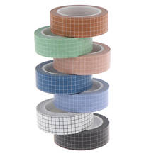 Black and White Grid Washi Tape Japanese Paper DIY Planner Masking Tape  Adhesive Tapes Stickers Decorative Stationery Tapes