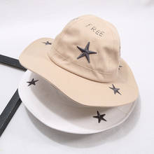 Embroidery Stars Baby Hat Spring Summer Baby Cap Outdoor Kids Sun Hat Big Brim Baby Boys Girls Hat Kids Children Beach Cap 2024 - buy cheap