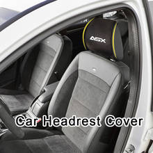 Funda de reposacabezas de decoración para coche, accesorios para Mitsubishi ASX, cojín de soporte para asiento trasero de coche con bolsillos, almohadilla masajeadora de fibra de carbono 2024 - compra barato