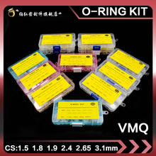 Juntas tóricas de goma de silicona, grosor 1,5/1,8/1,9/2,4/2,65/3,1mm, juego de surtido de juntas tóricas blancas VMQ 2024 - compra barato