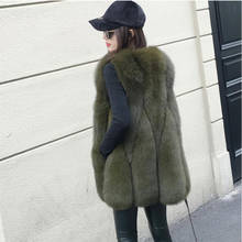 Fur Vest Coat Luxury Faux Fox Warm Women Coat Winter Fashion Women's  Fur Coats Jacket Gilet Veste 4XL 2024 - buy cheap