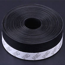 Self-adhesive Weatherstrip Silicone Rubber Door Seal Strip Window Sealing Strip Draft Stopper  25mm / 35mm / 45mm x 5m Black 2024 - buy cheap