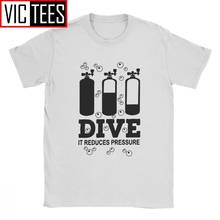 Scuba Diving T Shirt Men's Cotton Hipster T-Shirts Dive Diver Sea Snorkeling Sports Tees Short Sleeve Sweatshirt Europe 2024 - buy cheap