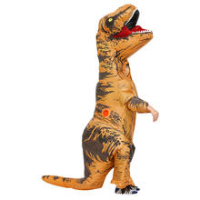 Fantasia infantil de dinossauro inflável dino, jurassic world park, personagens, vestido de festa, carnaval, dia das bruxas, cosplay, meninos 2024 - compre barato