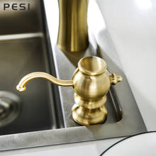 Brass Kitchen Soap Dispenser Sink Liquid Soap Bottle Bathroom Detergent Liquid Hand Wash Soap Dispenser Pumps,Brushed Gold. 2024 - buy cheap
