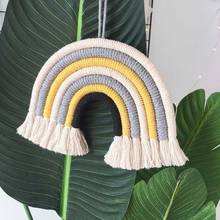 New Home Decoration Accessories Rainbow Handmade Weaving Ornament Nordic Home Decor Children Room Decoration Wall Hanging 2024 - buy cheap