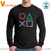 PS1 PS2 PS3 PS4 геймерская хлопковая футболка с длинным рукавом Новая Винтажная футболка с логотипом PS футболка игровой приставки игровая станция Мужская Уличная одежда Teeshirt 2024 - купить недорого