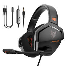 Nubwo-fone de ouvido n16 supra-auricular para jogos, com microfone, 3.5mm, para ps4, pc, computador, celular, laptop 2024 - compre barato