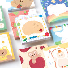 Cute cartoon rainbow bear Memo Pad Kawaii Message Notes Decorative Notepad Note paper Memo Stationery Office Supplies 2024 - buy cheap