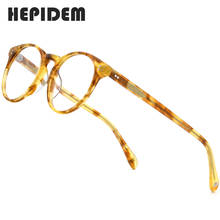 HEPIDEM acetato óculos ópticos quadro feminino 2020 novo vintage redondo óculos de miopia prescrição óculos 9113 2024 - compre barato