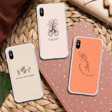 Great Aesthetic Flower art Phone Case Transparent for iPhone 6 7 8 11 12 s mini pro X XS XR MAX Plus 2024 - buy cheap