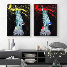 Statue of Liberty Street Wall Art Canvas Painting Posters and Prints Graffiti Pop Art Canvas Pictures for Living Room Decoration 2024 - buy cheap