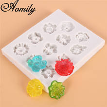 Aomily DIY 11 Holes Flowers Shaped Silicone Molds Handmade Fondant Cake Mold Sugar Craft Chocolate Moulds Cookie Baking Molds 2024 - buy cheap