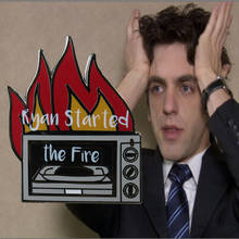 Райан запустил огненный эмалевый штырь для ТВ-сериала TheOffice значок мема 2024 - купить недорого
