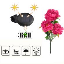 LED Artificial Peony Flower Solar Powered Light Landscape Pathway Lamp for Outdoor Path Patio Yard Decor Solar Landscape Light 2024 - buy cheap