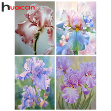 Huacan 5d DIY Diamond Painting With Square Rhinestones Iris Full Diamond Embroidery Kit Mosaic Flower Wall Decor 2024 - buy cheap