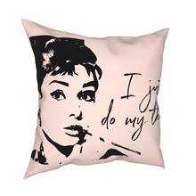 Audrey Hepburn Pillow Case Home Decorative Cushion Cover Throw Pillow for Living Room Polyester Double-sided Printing Creative 2024 - buy cheap