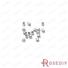 Wholesale 2*2mm Imitation Rhodium Small Copper Spacer Tube Beads Diy Jewelry Findings Accessories 5g Roughly 400 pieces(JM4692) 2024 - buy cheap