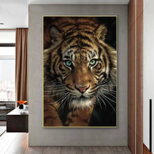 Tigre selvagem africano animais pintura da lona moderno posters e impressões cuadros arte da parede fotos para sala de estar decoração casa 2024 - compre barato