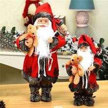 Christmas Decorations Santa Claus Dolls Standing Figurine Holiday Decoration Ornaments Layout Window Decoration 30/45 CM 2024 - buy cheap