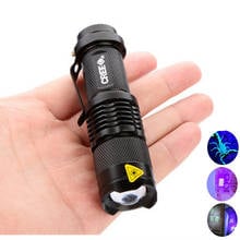 Zoom UV Flashlight Black Light, Q5 LED 395 nM Ultraviolet Torch Blacklight Detector for Dog Urine, Pet Stains and Bed Bug 2024 - buy cheap