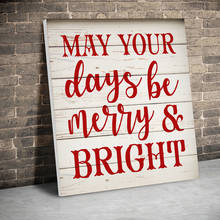 May Your Days Be Merry Christmas Posters Canvas Paintings Wall Art Prints Posters Pictures Kids Room Home Decor With Inner Frame 2024 - buy cheap