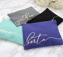 Bolsa de maquiagem personalizada, bolsa de maquiagem damas de honra, presente, maquiagem, cosméticos, bolsa de maquiagem personalizada 2024 - compre barato