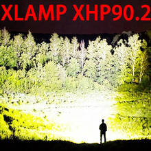 300000cd 1000m XHP90.2 самый мощный светодиодный фонарик usb зум тактический фонарь xhp50 18650 или 26650 перезаряжаемый аккумулятор ручной свет 2 года гарант... 2024 - купить недорого