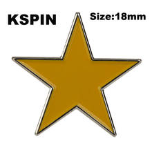 Amarillo Pin de solapa en estrella placa esmalte insignia Pin broche pin de solapa Jeans camiseta de regalo de la joyería de XY0162-3 2024 - compra barato