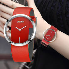 Women Watch DOM Brand luxury Fashion Casual Unique Lady Wrist watches leather quartz waterproof Stylish relogio feminino 205 2024 - buy cheap