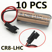 10PCS/LOT New Genuine For FDK CR8 CR8.LHC 3V CR17450SE CR17450 PLC Lithium Battery With Black Connector Free Shipping 2024 - buy cheap