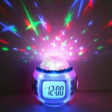 Despertador led digital, soneca, estrelado, brilhante, para crianças, quarto do bebê, termômetro, luz noturna, projetor, despertador 2024 - compre barato