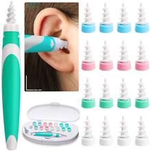 Ear Wax Removal Tool Soft Silicone Spiral Ear Cleaning  16 Replacement Heads Removal Ears Cleaner Plugs Spirals Care 2024 - купить недорого